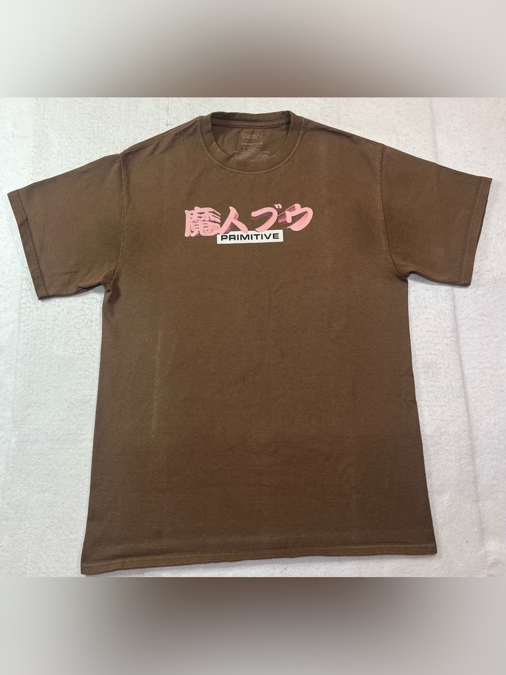Primitive x Dragon Ball Z Majin Buu Rage T-Shirt Pink Box Logo Mens,Brown, M
